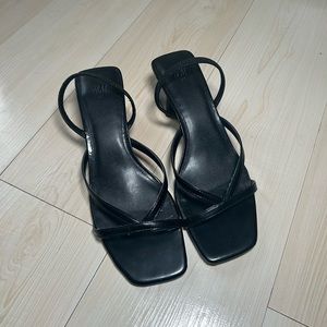 H&M Black Sandal Heels size6